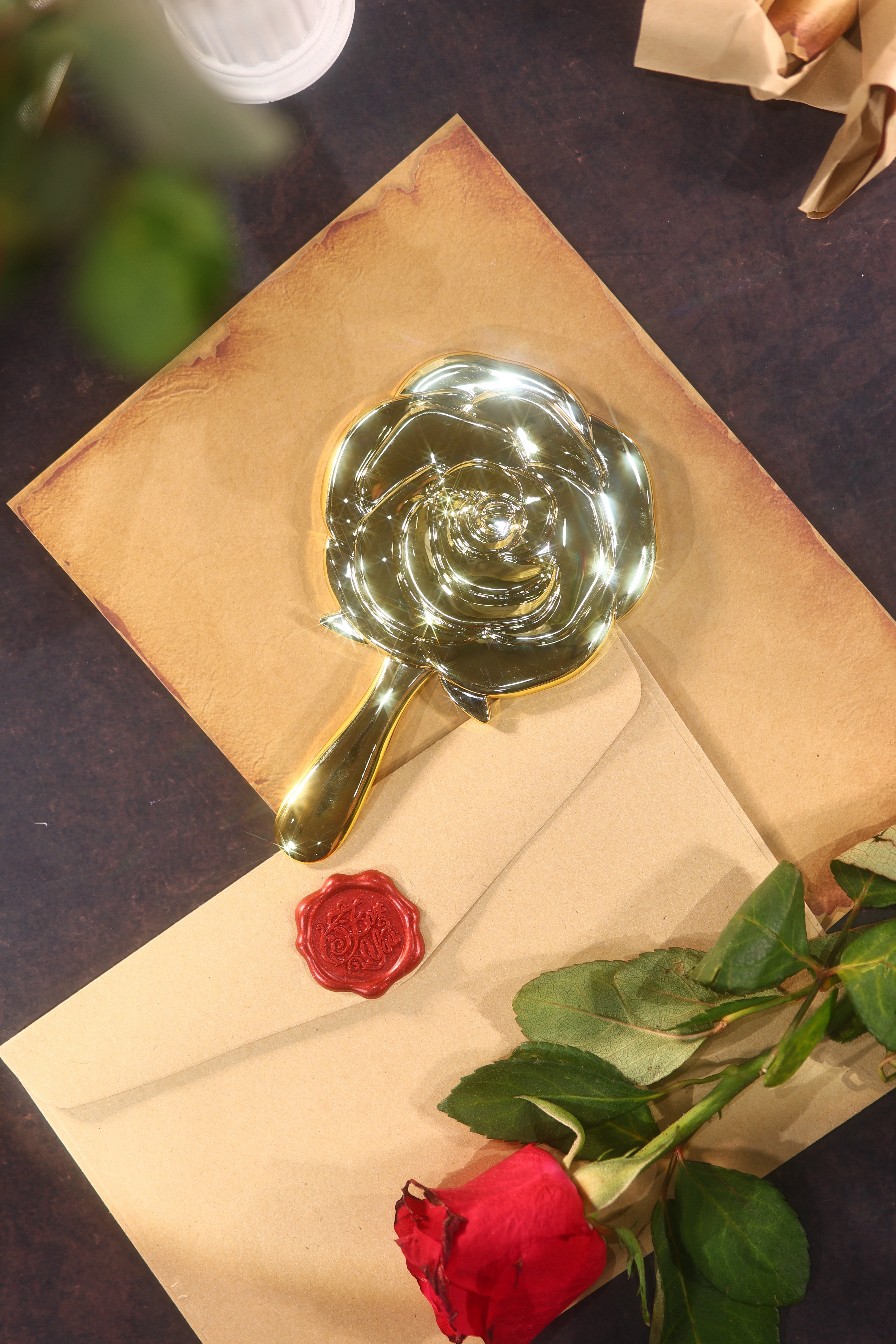 Rose Poetry makeup mirror